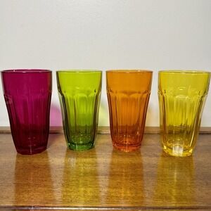 Circleware Overture Drinking Glasses ~ Set Of 4 ~ Bright Colors
